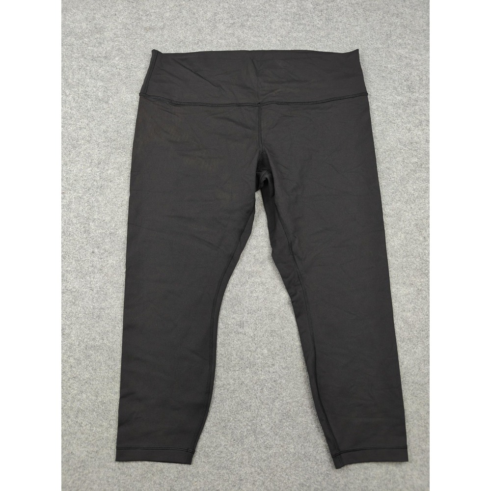 Lululemon Leggings Womens 20 Black High Rise Crop Yoga Athletic Gym Pants